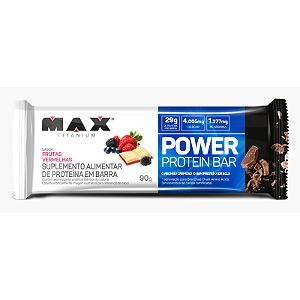 POWER PROTEIN BAR 90g - FRUTAS VERMELHAS - MAX TITANIUM