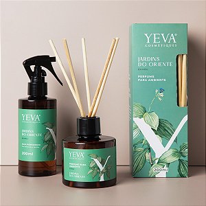 Kit YEVA Jardins do Oriente | Bambu - Perfume para Ambiente + Água Perfumada