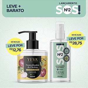 KIT LANÇAMENTO SOS Nº2 | Sabonete Neutralizador de Cheiros + SOS Nº2 Flor de Limão 200ml