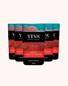 Kit 5 Refil Sabonete Líquido YEVA Oceano | Coral Ocean - 250ml