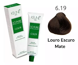 KEUNE SO PURE COLOR 6.19 LOURO ESCURO MATE 60-ML