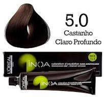 LOREAL COLORAÇÃO INOA 5.0 CASTANHO CLARO PROFUNDO SEM AMÔNIA -  60 gr