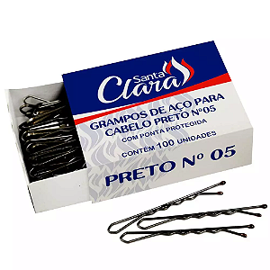 SANTA CLARA GRAMPO DE AÇO PARA CABELO PRETO N°05