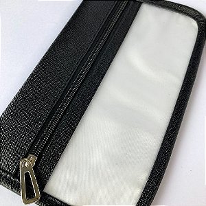 Necessaire Higiene - cor preta com cursor dourado - pronta entrega