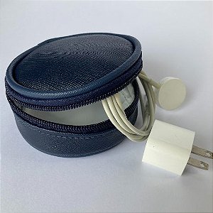 Porta Carregador de Celular - cor azul marinho - pronta entrega