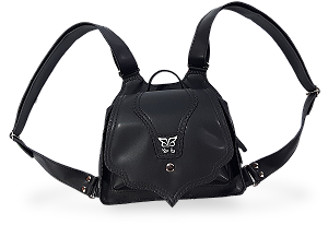 MINI MOCHILA - ROCKERINHA - PRETO PREMIUN ALTA PERFORMANCE - (VEGAN)
