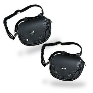 BAG/CARTUCHEIRA MEIA LUA - KIMUDA - estrutura PRETA + tampa PRETA brinde