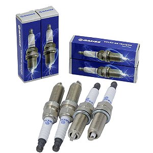 Kit Jogo 4 Velas Renault Clio 1.0 16v Gasolina Gauss