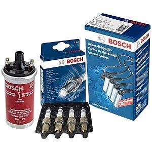 Kit Cabos Velas E Bobina Quantum 1.8 8v 1994 A 1996 Bosch