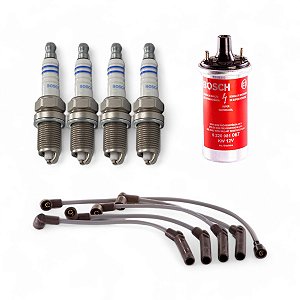 Kit Vela Cabo Bobina Pampa 1.6 8v Cht 1600 86 Gaso Bosch
