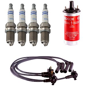 Kit Vela Cabo Bobina Verona 1.8 8v Ap1800 92 93 Gaso Bosch