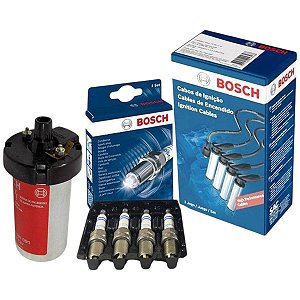 Kit Vela Cabo Bobina Fiorino Pick-up 1.5 Fiasa 89 Gaso Bosch