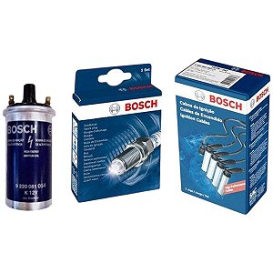 Kit Vela Cabo Bobina Fiorino Furgão 1.3 Fiasa 90 Alc Bosch