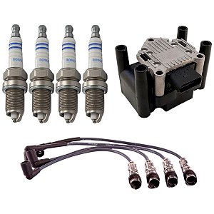 Kit Vela Cabo Bobina Kombi 1.4 8v Ea111 2006 2007 Flex Bosch