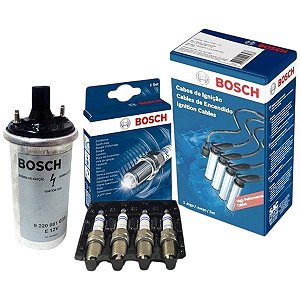 Kit Vela Cabo Bobina Kombi 1.5 8v Bh 1975 Gaso Bosch