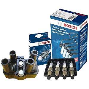 Kit Vela Cabo Bobina Palio G4 1.0 8v Fire 15 16 Flex Bosch