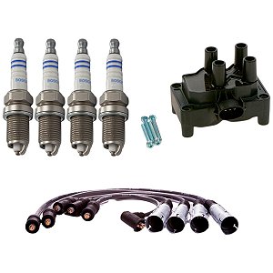 Kit Vela Cabo Bobina Fiesta G3 1.0 8v Zetec 06 Gaso Bosch