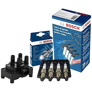 Kit Vela Cabo Bobina Focus 1.6 8v Zetec Rocam 09 Gaso Bosch