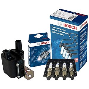 Kit Vela Cabo Bobina Santana 2.0 8v Ap2000 01 Gaso Bosch
