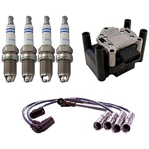Kit Vela Cabo Bobina Ibiza 1.6 8v Akl 2003 2004 Gaso Bosch