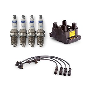 Kit Vela Cabo Bobina Idea G2 1.4 8v Fire 10 11 Flex Bosch