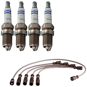Kit Cabo E Vela Uno G1 1.5 8v  1987 1988 1989 Álcool Bosch