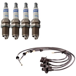 Kit Cabo E Vela Kombi 1.6 8v  1987 1988 1989 Gasolina Bosch