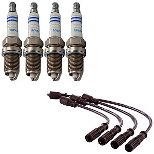 Kit Cabo E Vela Siena G1 1.5 8v Fiasa 1998 1999 Álcool Bosch