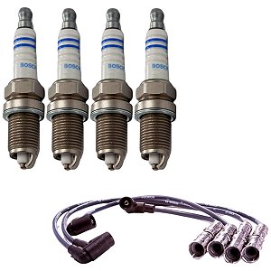 Kit Cabo E Vela Ibiza 1.6 8v Akl 2001 2002 Gasolina Bosch