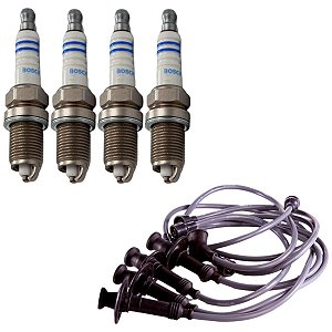 Kit Cabo E Vela Gol 1.6 8v 82 Gasolina - Rosca Curta Bosch