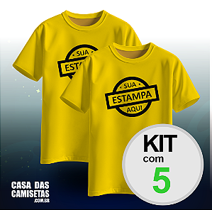 Kit 5 Camisetas  | Estampa colorida