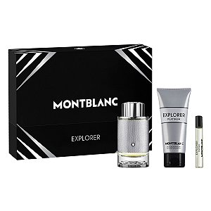 Montblanc Coffret Explorer Platinum Edp 100ml + Gel de banho 100g + Travel Size 7,5 ml - Masculino