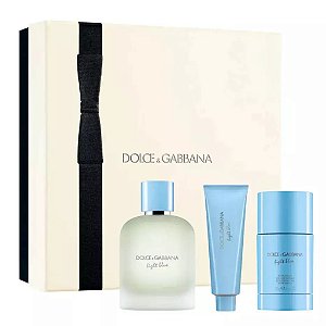 Dolce & Gabbana Coffret Light Blue Pour Homme Edt 100ml + Shower Gel 50ml + Deo Stick 75g - Masculino