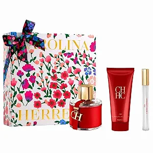Carolina Herrera Coffret CH Edt 100ml + Hidratante Corporal 100ml + Travel Size 10ml - Feminino