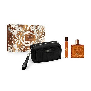 Versace Coffret Eros Najim Parfum 100ml + Travel Size 10ml + Nécessaire - Masculino