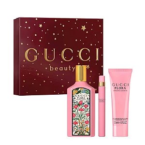 Gucci Coffret Flora Gorgeous Gardenia Edp 100ml + Travel Size 10ml + Hidratante Corporal 50ml - Feminino