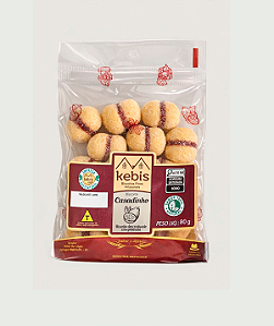 Biscoito Caseiro Casadinho Goiaba Fruta Natural 80g Kebis