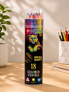 Lápis de Cor Mega Soft 18 Cores