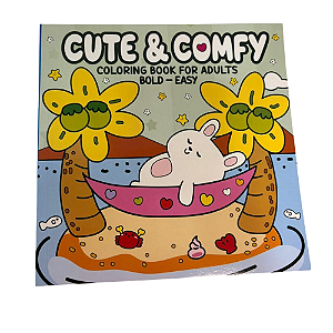 Livro Para Colorir Cute & Comfy Adulto