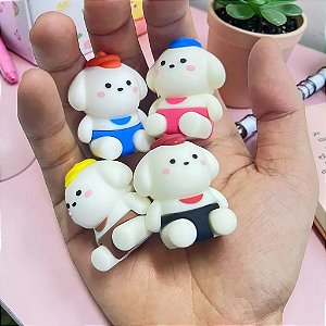 Apontador de Lápis + Borracha Cachorrinho e Gatinho Kawaii – Perfeito para Escola