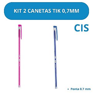 Caneta Esferográfica TIK - CIS - Kit de 2 Unidades