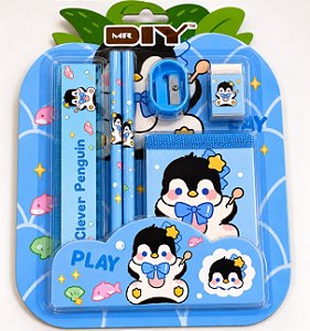 Kit Escolar Infantil Completo 6 em 1