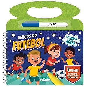Livro Colorindo com Água Amigos do Futebol