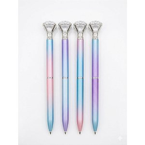 Caneta Esferográfica Ponta Diamante Gradiente