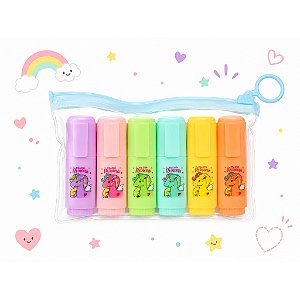 Marca Texto Unicórnio Colorido Kit 6 Unidades