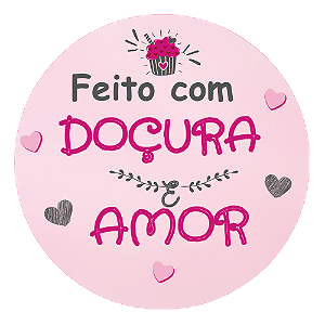 Adesivo - A Dieta Que Lute/ Feito Com Doçura/ Que A vida Seja Doce - 6x6cm - Kit com 100 e 200 Unidades