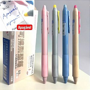 Caneta Gel Bold Clip Apagável 0,5mm Kit 2 Unidades