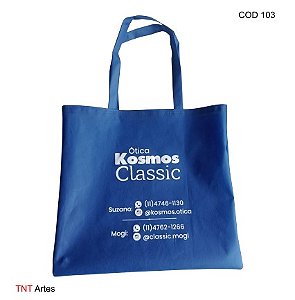 300 Bolsa em TNT 45x40cm, GR60 com estampa (sua logo)