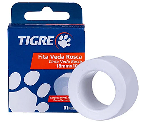 FITA VEDA ROSCA TIGRE 18 MM X 10 MTS - TEFLON