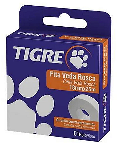FITA VEDA ROSCA TIGRE 18 MM X 25 MTS - TEFLON